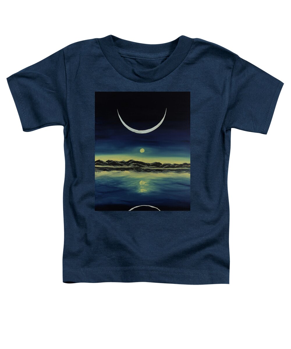 Sky Toddler T-Shirt featuring the painting Supernatural Eclipse by Jennifer Walsh