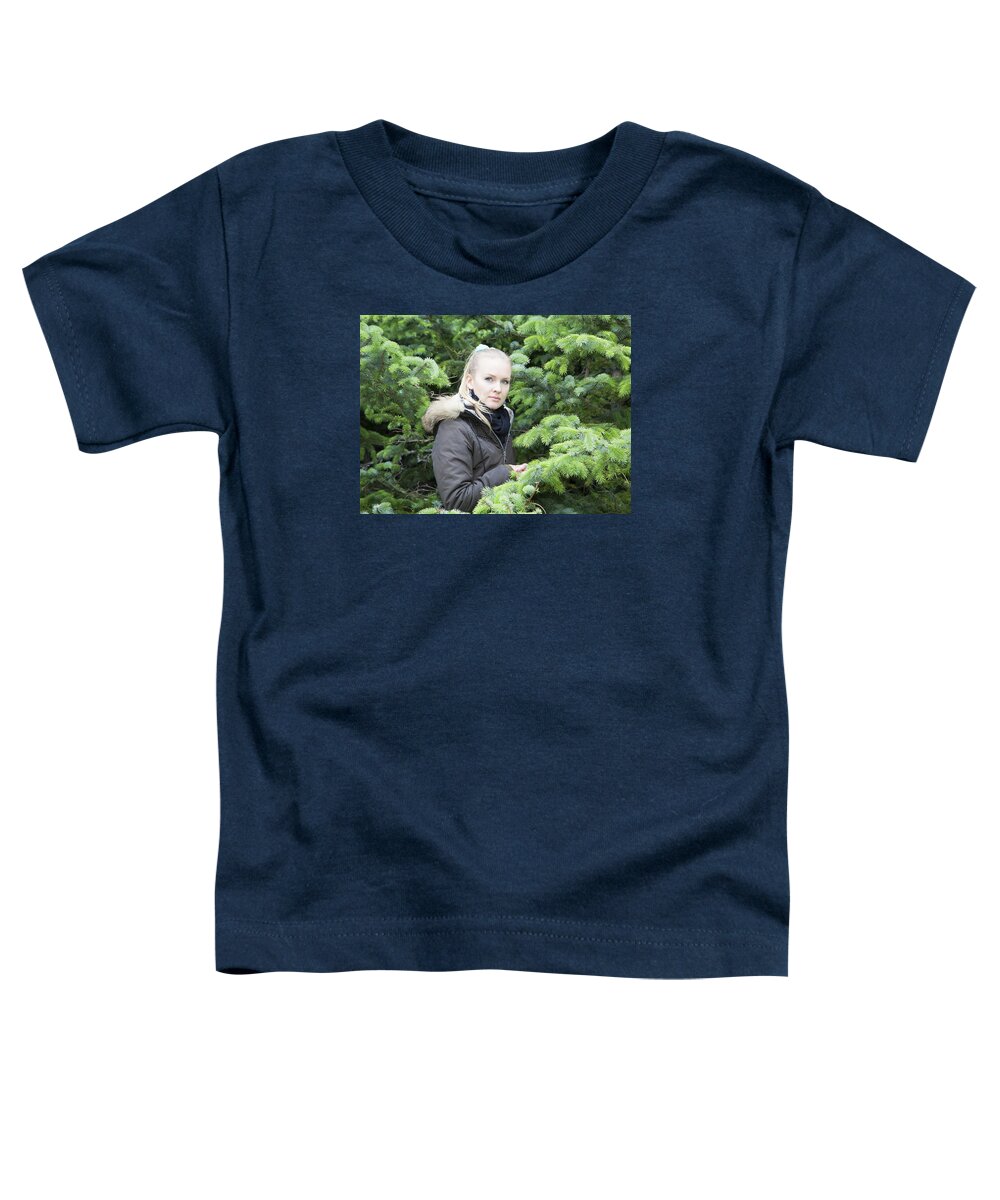 Girl Toddler T-Shirt featuring the photograph Surrounded By Trees by Ramunas Bruzas