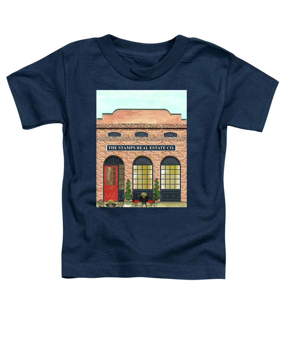Building Toddler T-Shirt featuring the painting The Stamps Real Estate Co. by Anne Beverley-Stamps