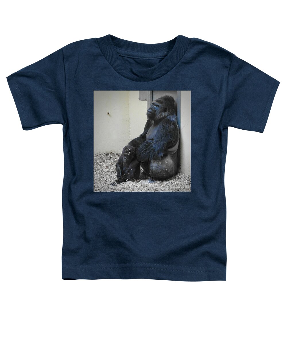 Silverback Gorilla Toddler T-Shirt featuring the photograph This is Kidogo by Elisabeth Derichs