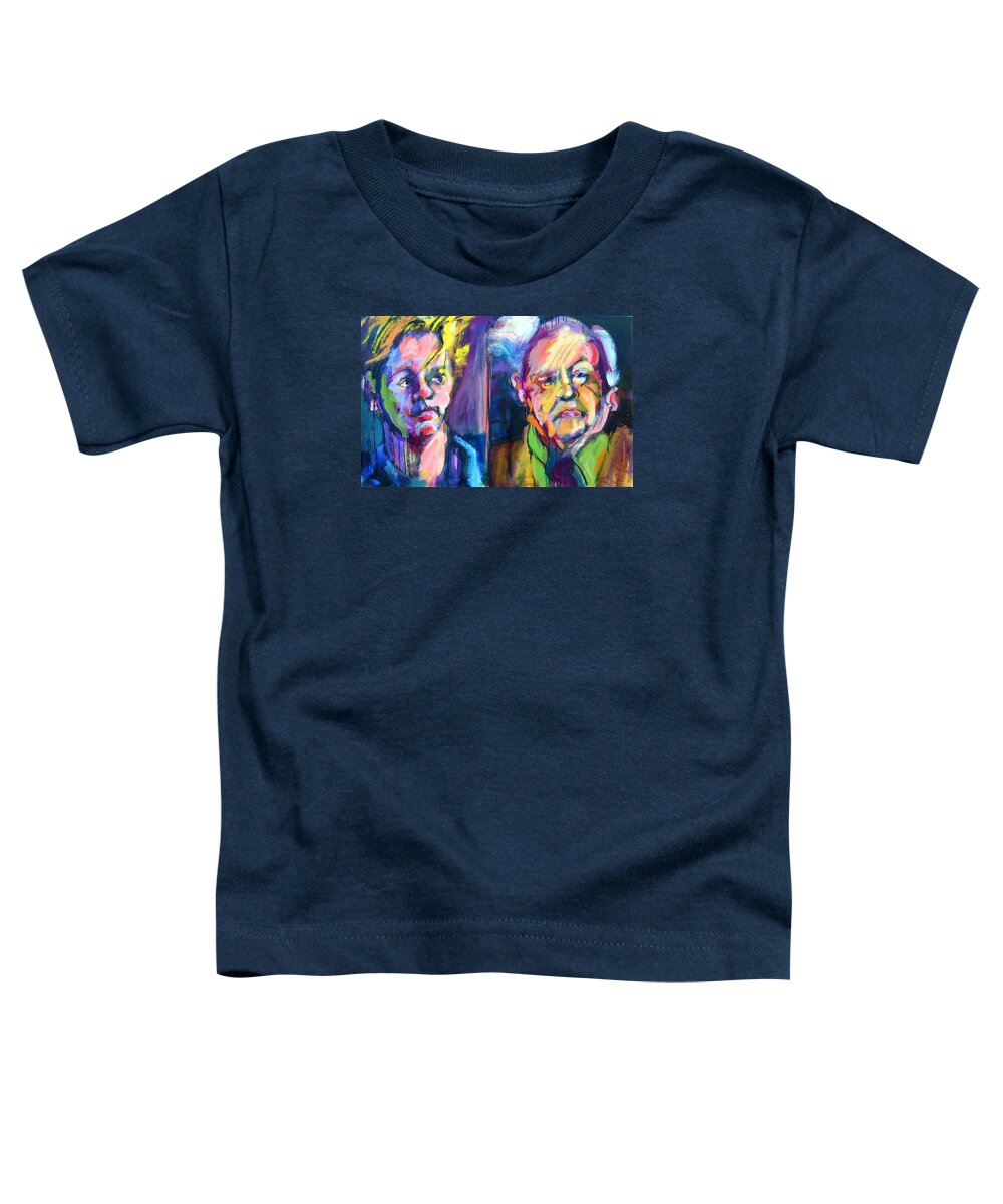 Mickey Rooney Toddler T-Shirt featuring the painting Two Rooneys by Les Leffingwell