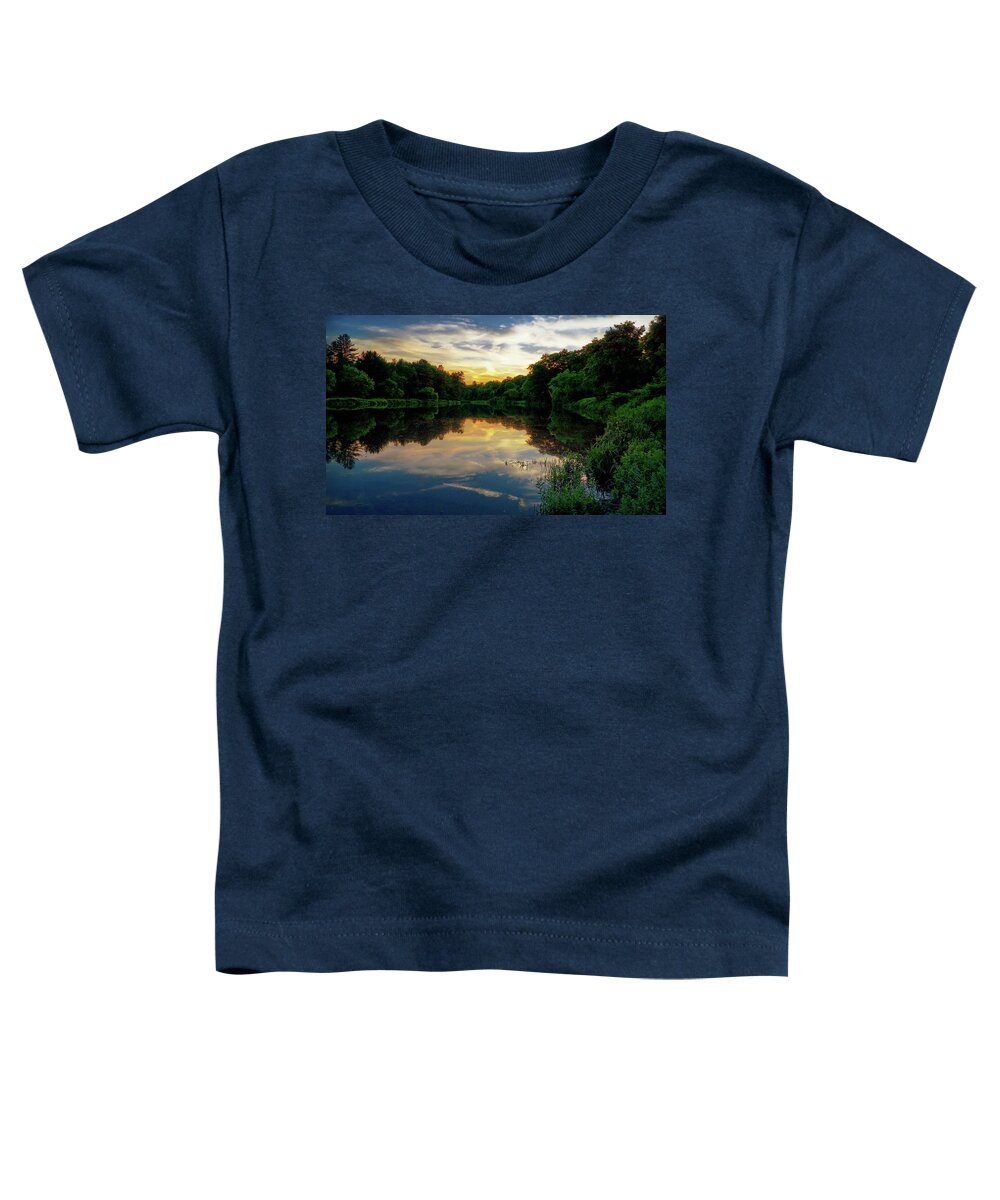 Sunset Toddler T-Shirt featuring the digital art Vermont Sunset by Lilia S