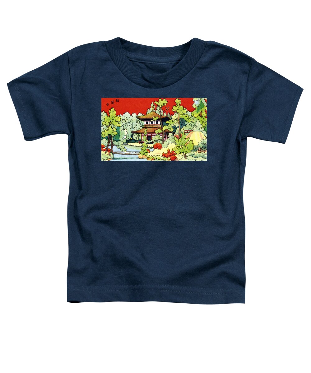 70-csm0286 Toddler T-Shirt featuring the painting Vintage Japanese Art 7 by Hawaiian Legacy Archive - Printscapes