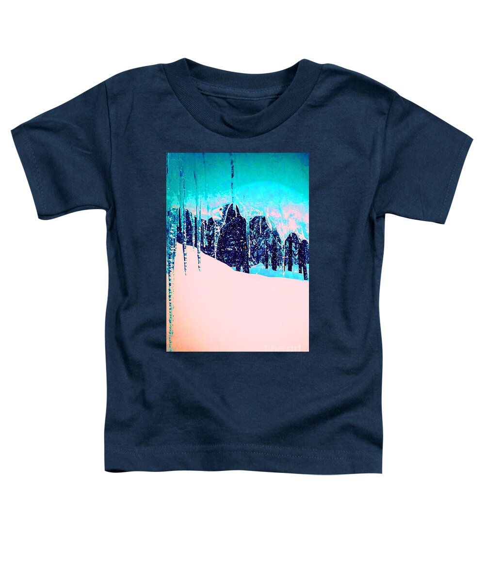 Ice Cicles Toddler T-Shirt featuring the photograph Vintage Pine Cicles by Jennifer Lake