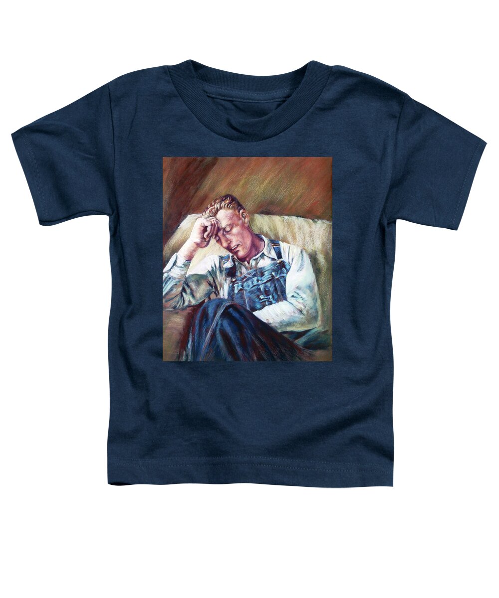 Portrait Toddler T-Shirt featuring the pastel Wallace Copley by Diana Colgate
