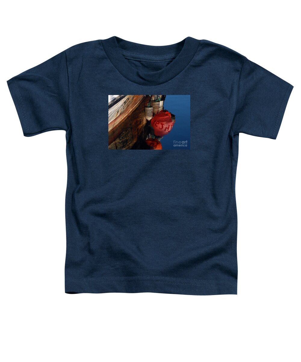 Westport Outing Toddler T-Shirt featuring the photograph Bouy Reflection by Chuck Flewelling
