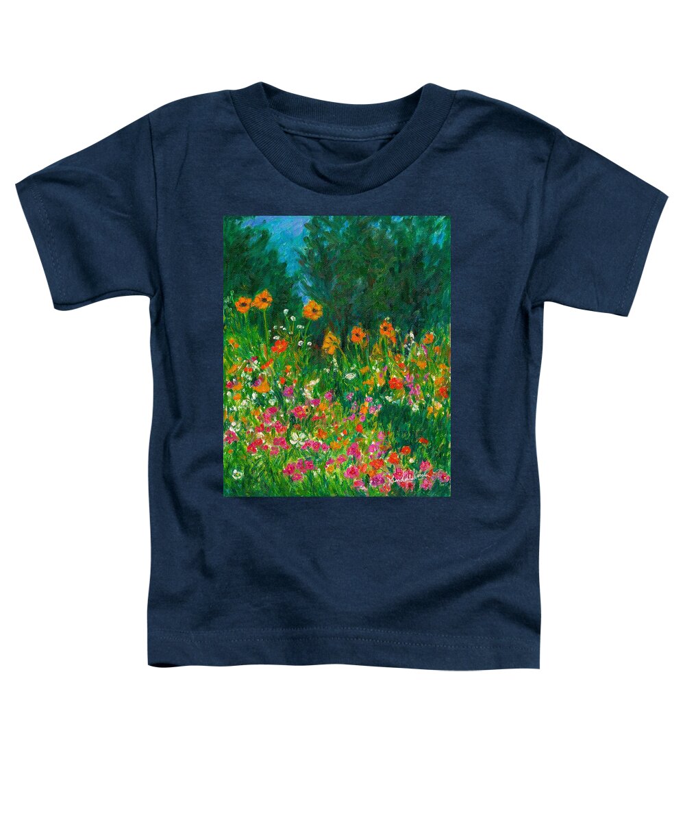 Wildflowers Toddler T-Shirt featuring the painting Wildflower Rush by Kendall Kessler