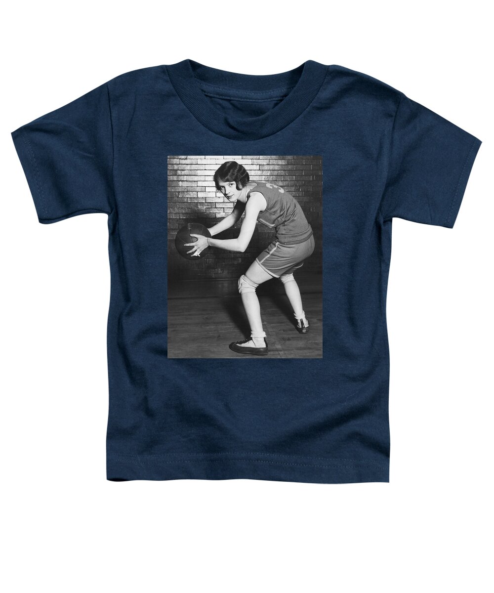 1 Person Toddler T-Shirt featuring the photograph Women's Basketball Champions by Underwood Archives