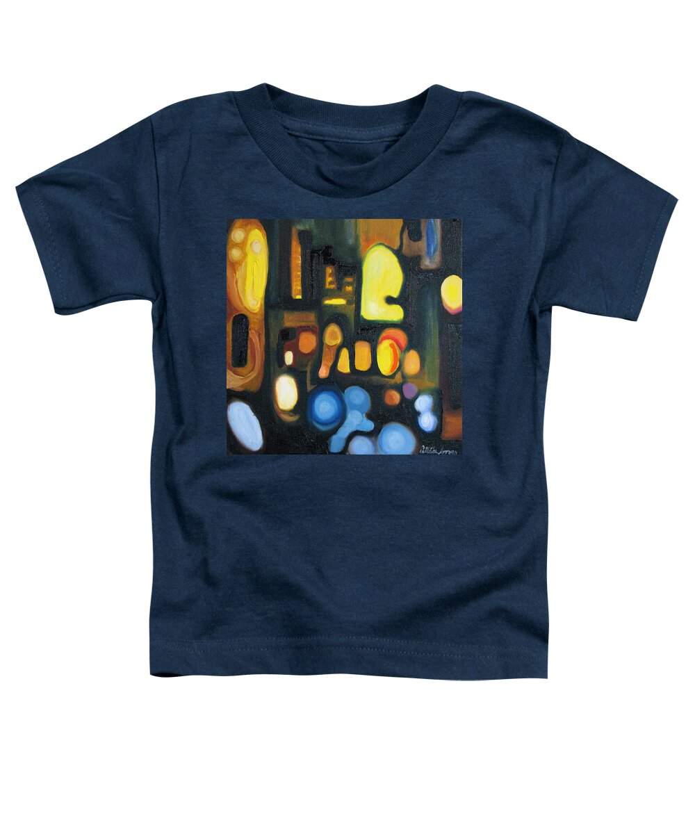 Abstract Toddler T-Shirt featuring the painting Yellow and Blue by Patricia Arroyo