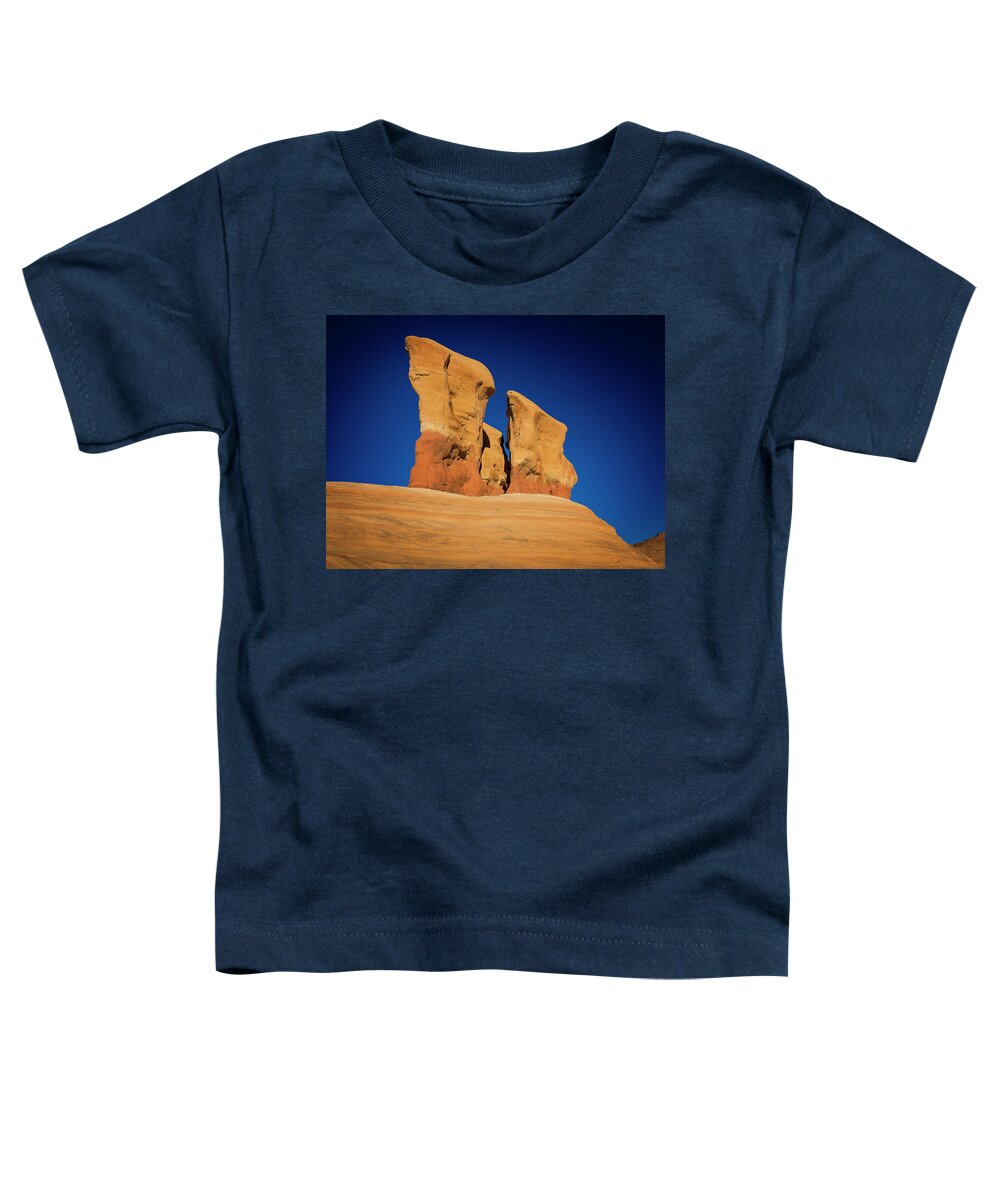 Arches Toddler T-Shirt featuring the photograph Yellow Pillars by Edgars Erglis