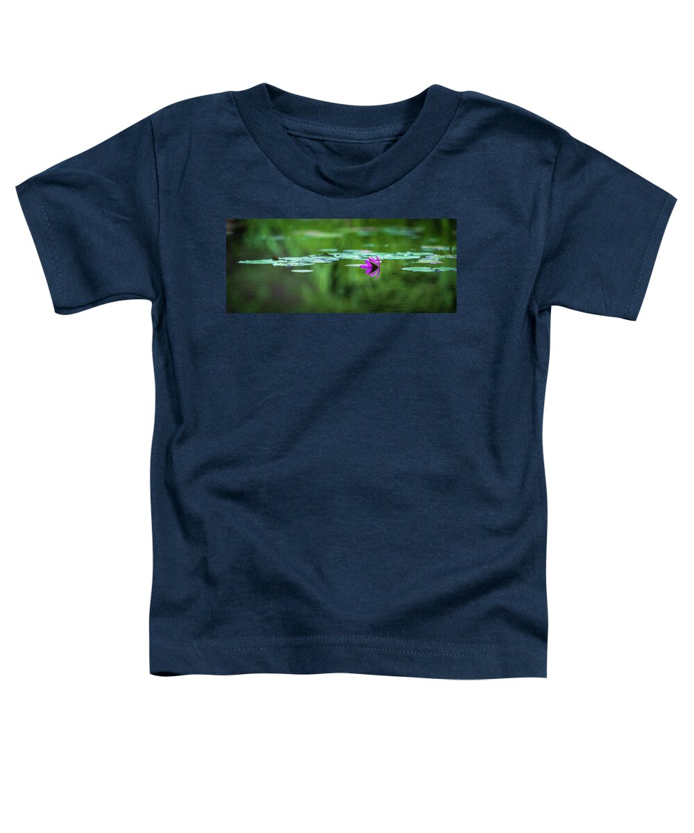 Water Toddler T-Shirt featuring the photograph Zen Blossom by Laura Roberts
