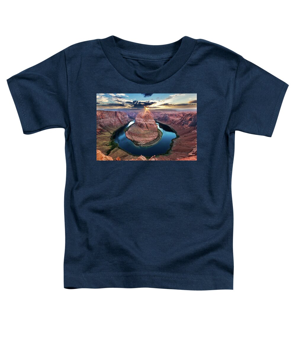 Arizona Toddler T-Shirt featuring the photograph Horseshoe Bend by Francesco Riccardo Iacomino
