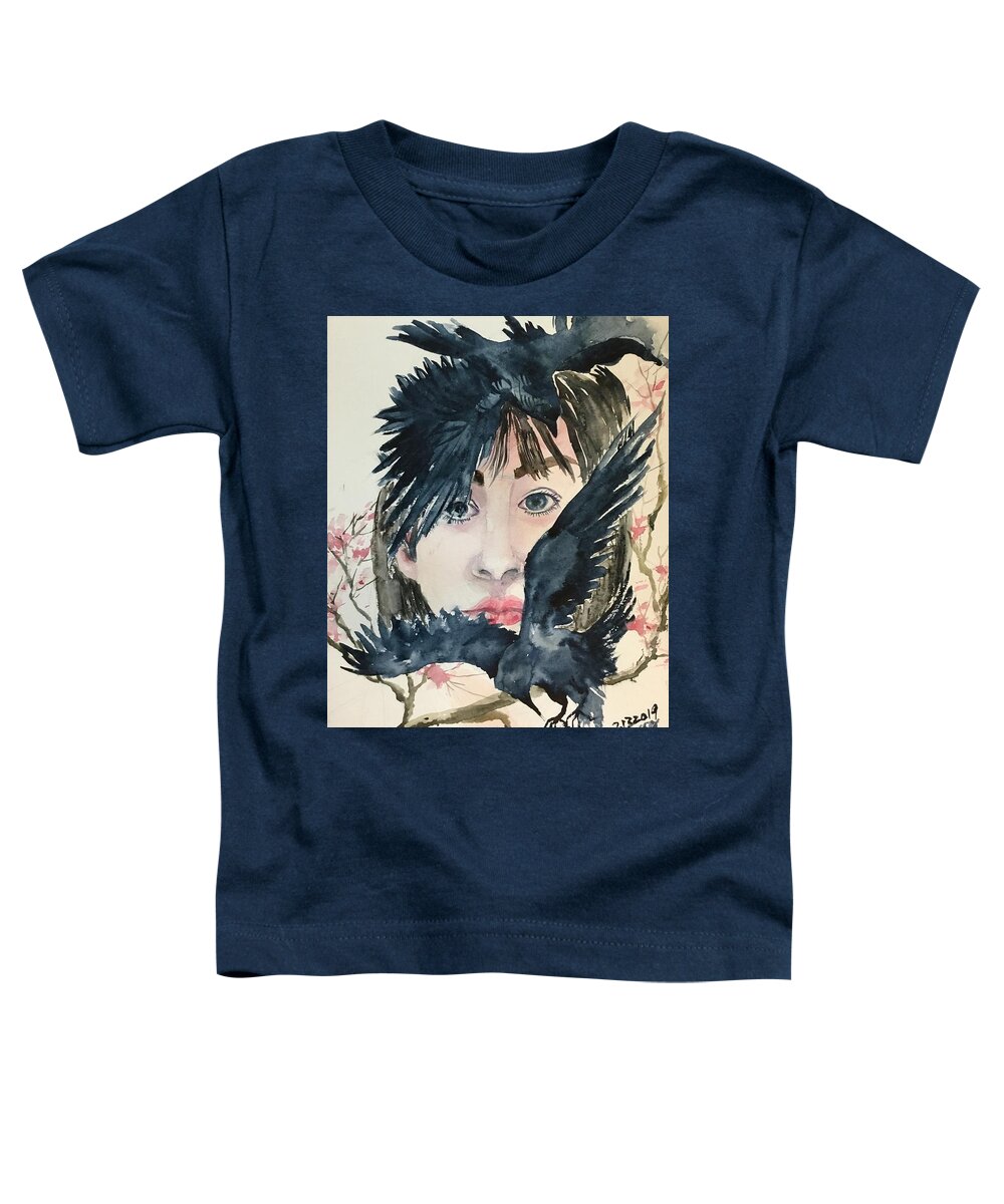 1102019 Toddler T-Shirt featuring the painting 1102019 by Han in Huang wong