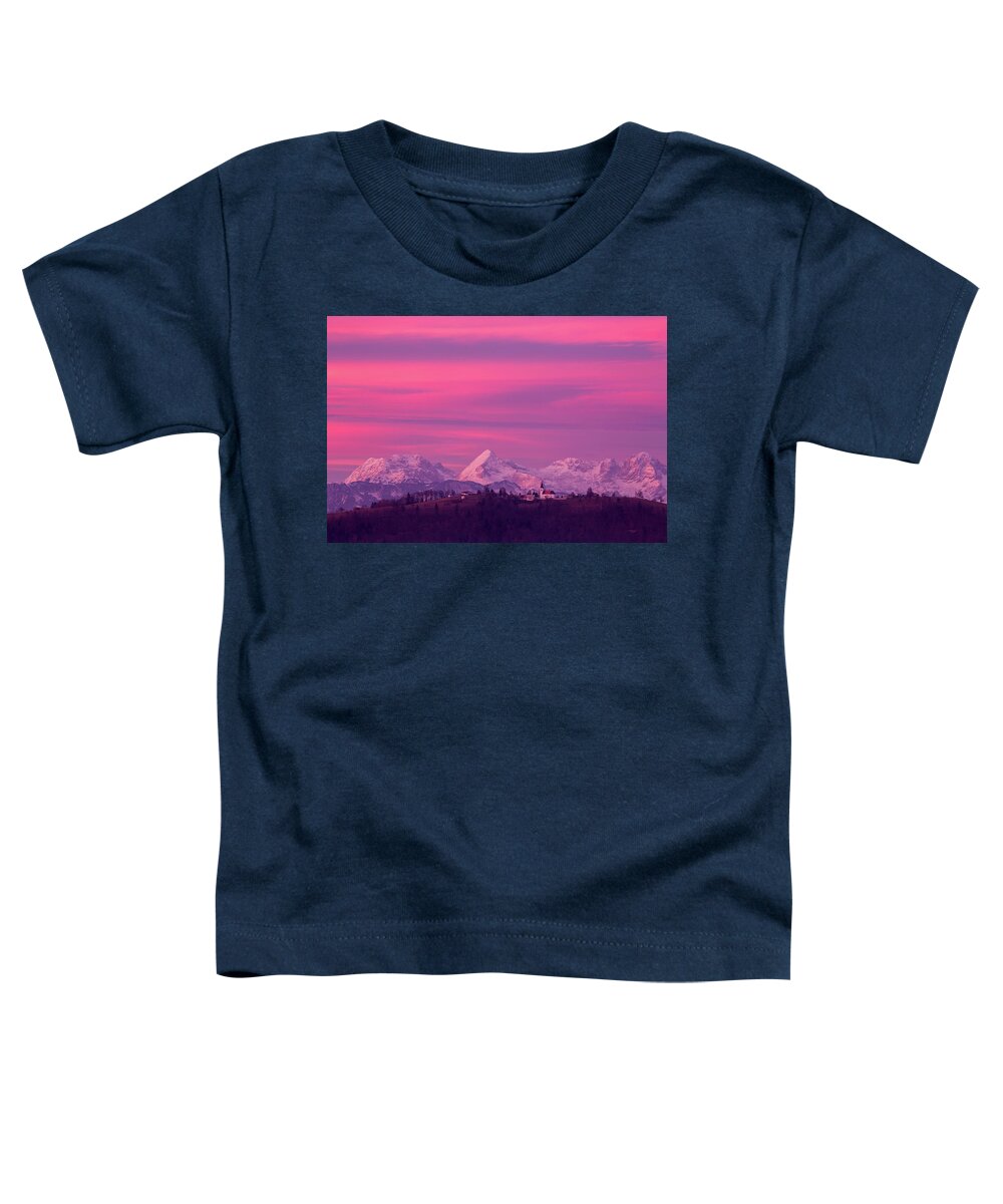 Church Toddler T-Shirt featuring the photograph Church of Saint Nicholas at sunset #2 by Ian Middleton