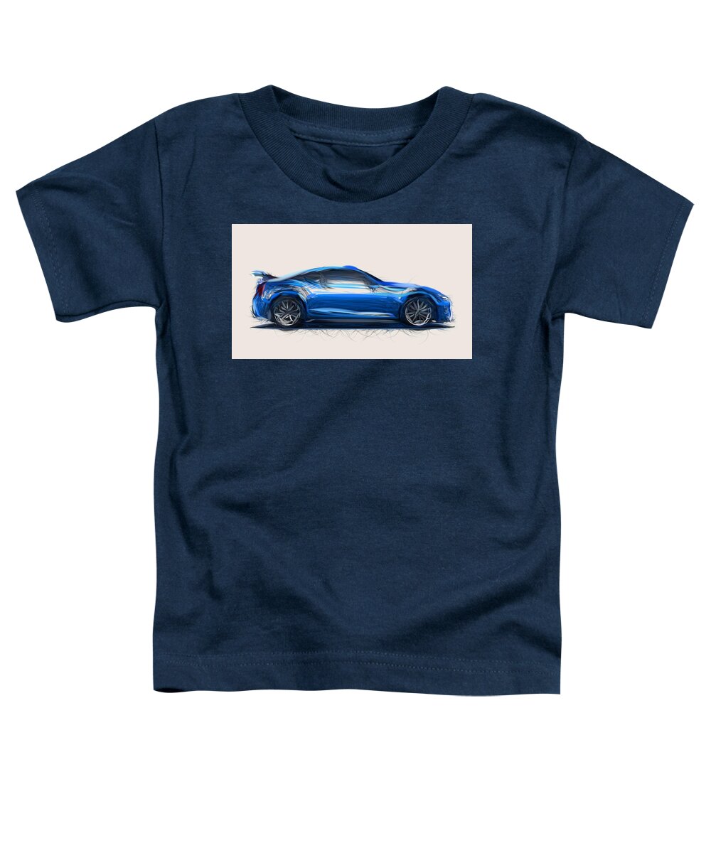 Subaru Toddler T-Shirt featuring the digital art Subaru BRZ STI Draw #5 by CarsToon Concept
