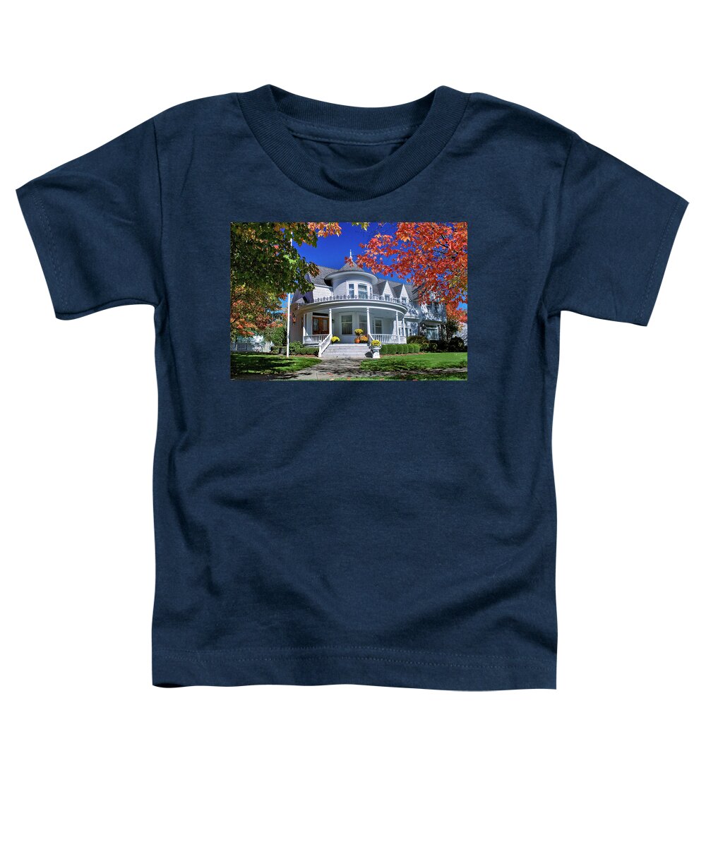 Honey House Toddler T-Shirt featuring the photograph Autumn at Honey House by Jill Love