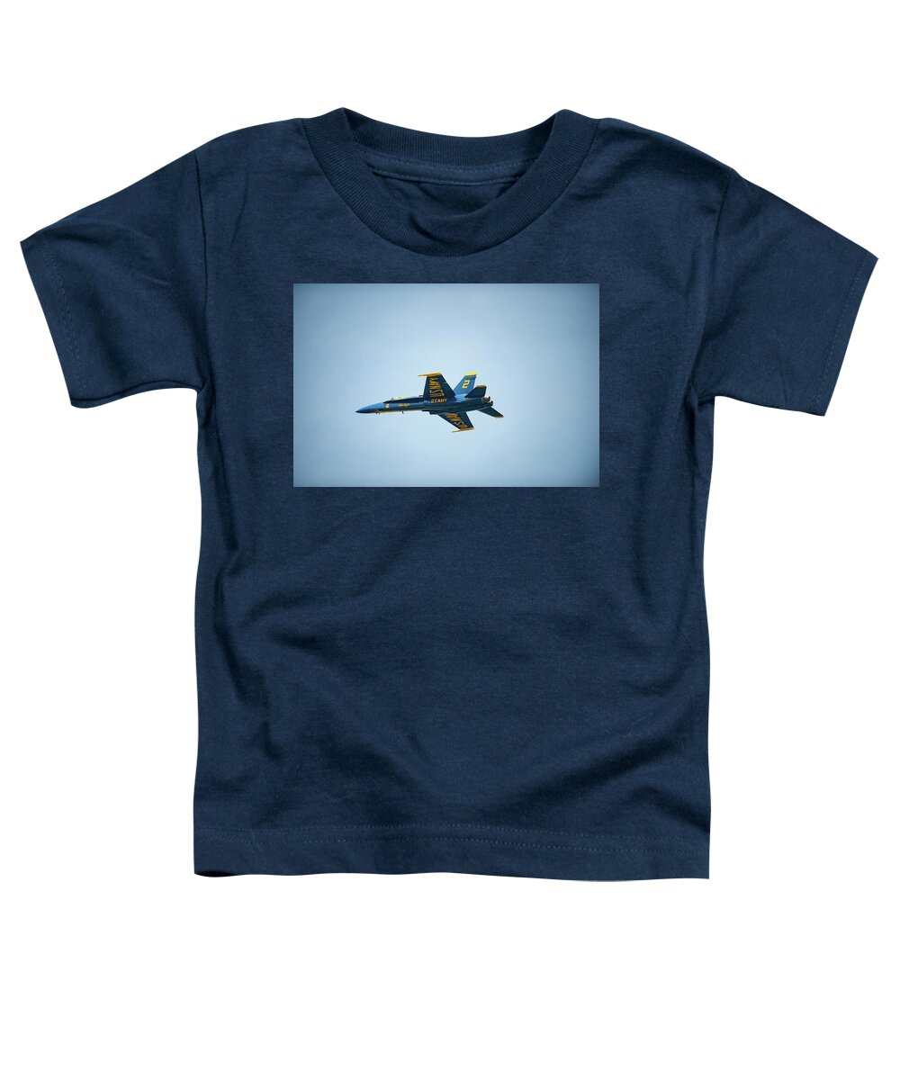Blue Angels Toddler T-Shirt featuring the photograph Blue Angel Solo by Mark Duehmig