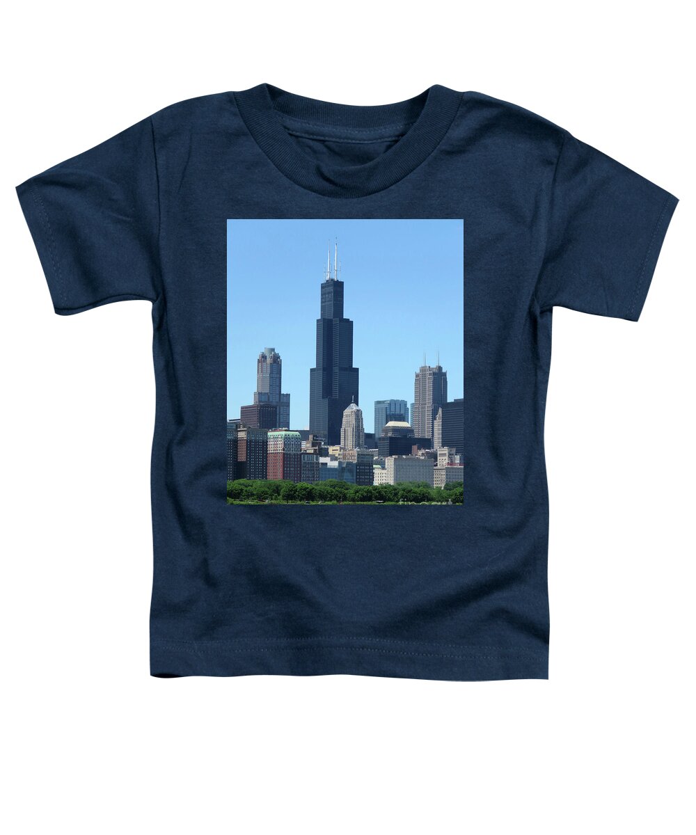 Chicago Toddler T-Shirt featuring the photograph Chicago Skyline by Mary Mikawoz
