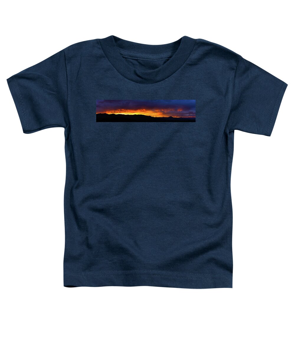 Idaho Toddler T-Shirt featuring the photograph Craters of the Moon Idaho Sunset Panorama by Lawrence S Richardson Jr