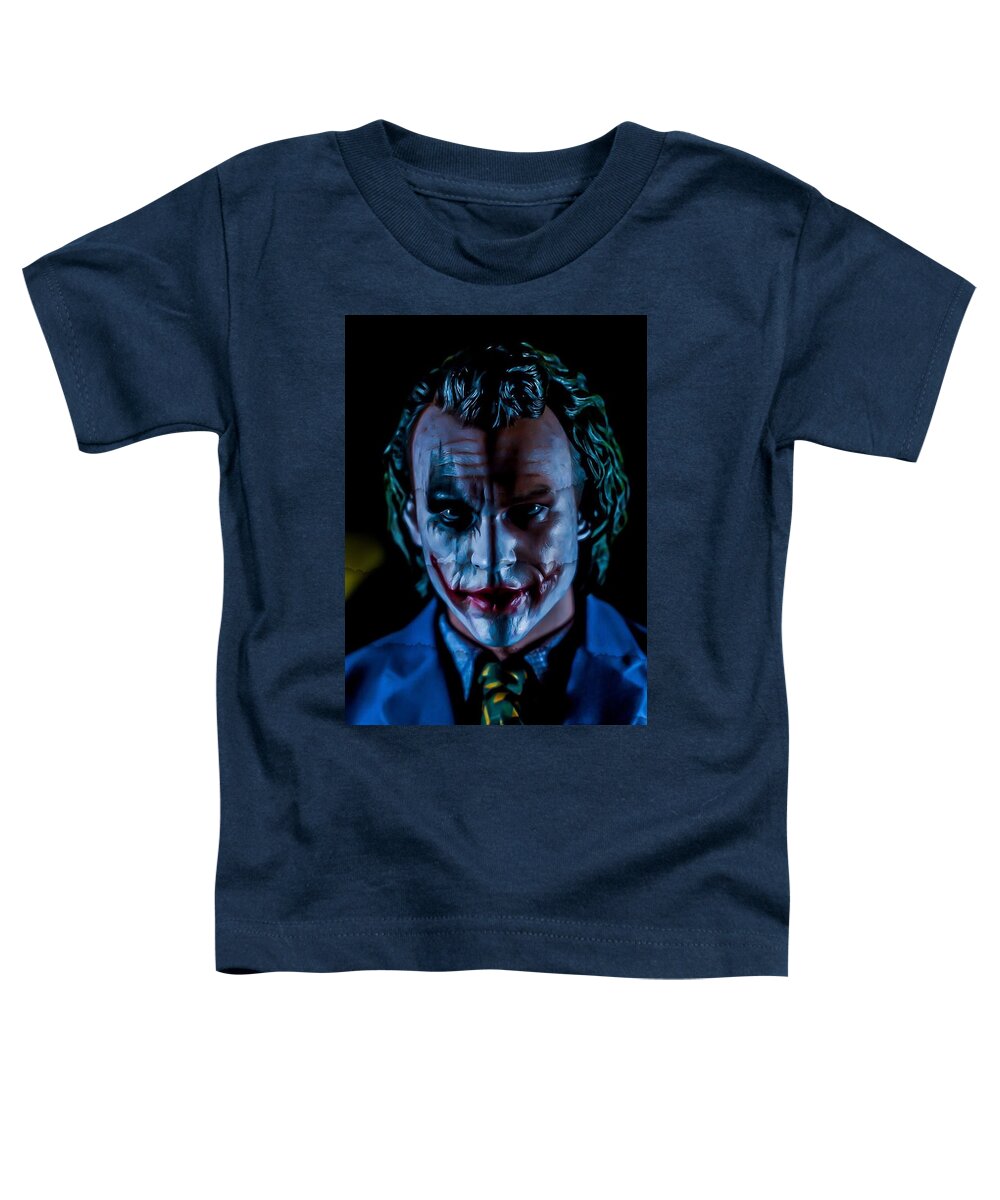 The Joker Toddler T-Shirt featuring the digital art Duality by Jeremy Guerin