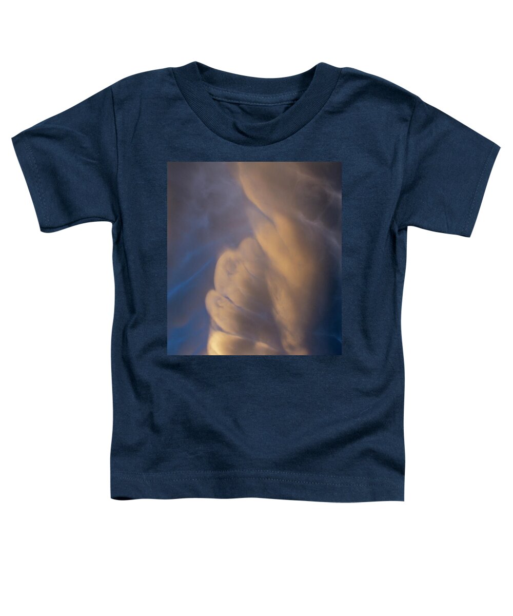 Nebraskasc Toddler T-Shirt featuring the photograph Dying Thunderstorms at Sunset 017 by NebraskaSC