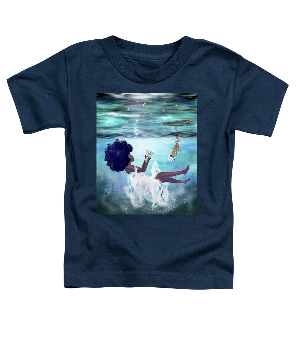 Bible Toddler T-Shirt featuring the painting I aint drowning by Artist RiA