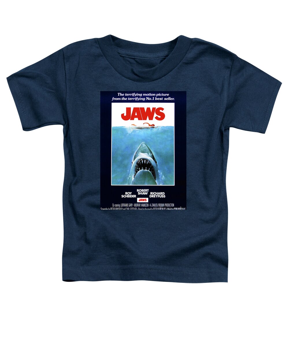 Jaws Toddler T-Shirt featuring the photograph Jaws Movie Poster by Doc Braham