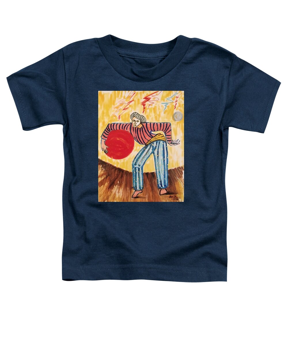 Ricardosart37 Toddler T-Shirt featuring the painting Magnificent Sphere Energy by Ricardo Penalver deceased