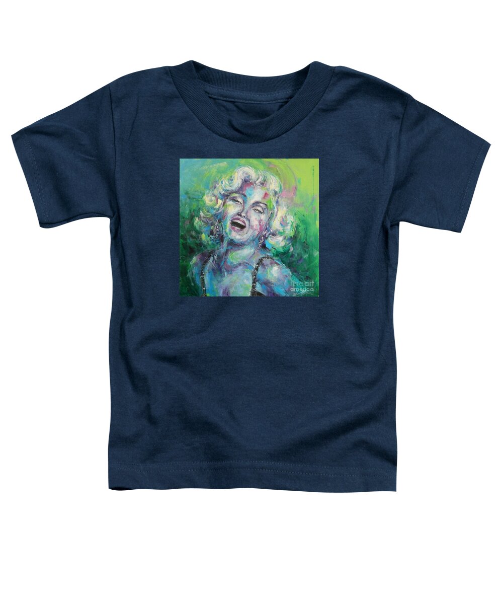 Marilyn Toddler T-Shirt featuring the painting Marilyn #2 by Dan Campbell