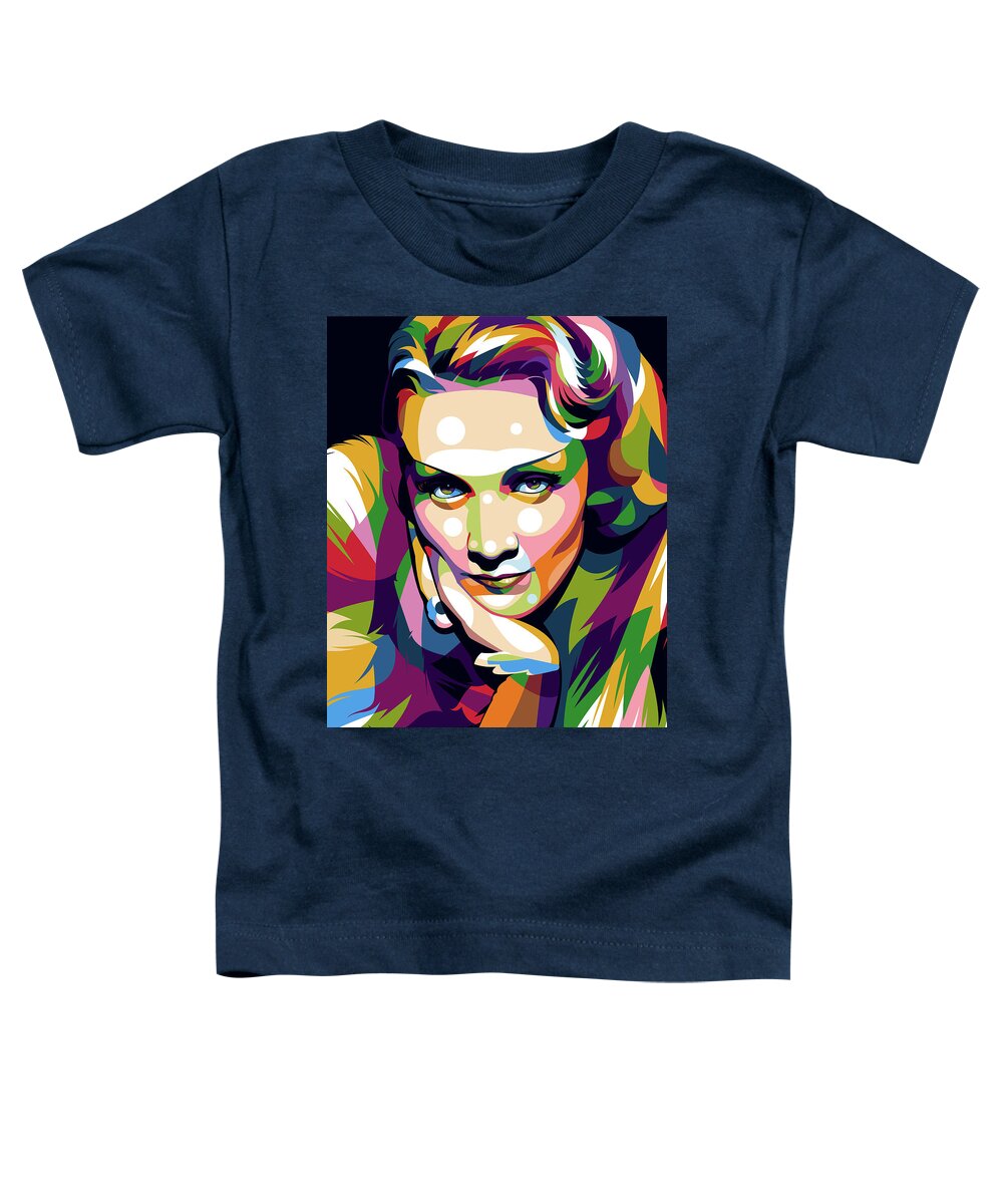 Marlene Dietrich Toddler T-Shirt featuring the digital art Marlene Dietrich by Movie World Posters