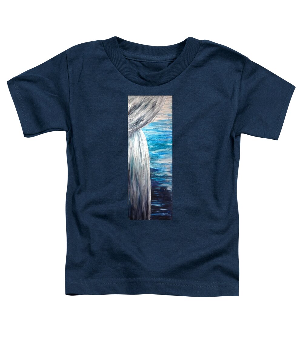 Abstract Toddler T-Shirt featuring the painting Ocean Latte Stone by Michelle Pier