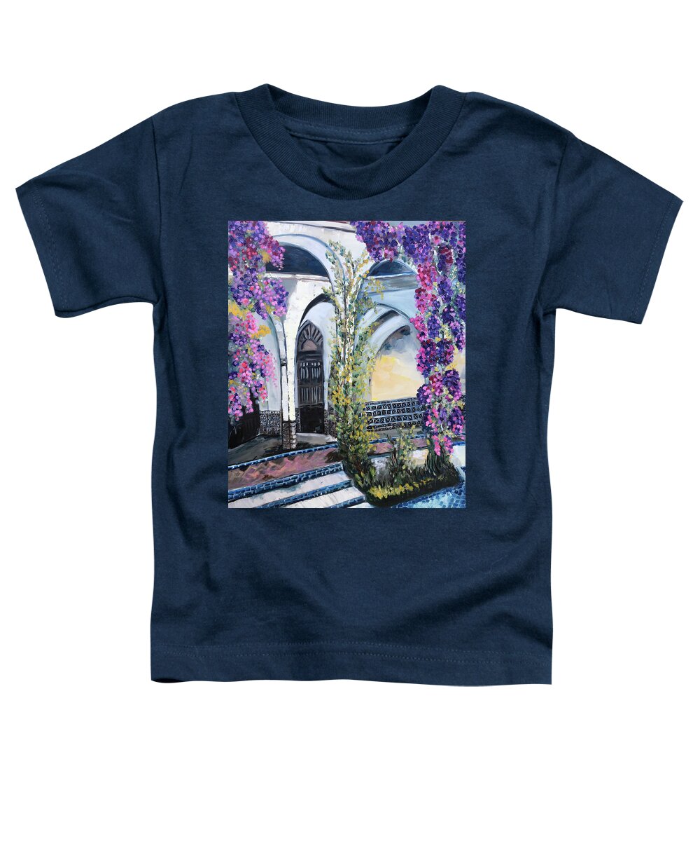 Paris Toddler T-Shirt featuring the painting Paris Wisteria by Roxy Rich
