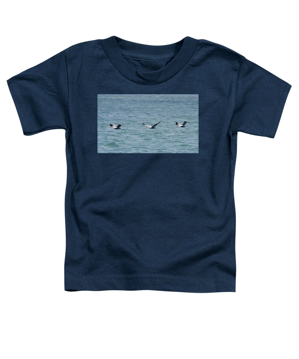 Richard Reeve Toddler T-Shirt featuring the photograph Pelican Flight by Richard Reeve