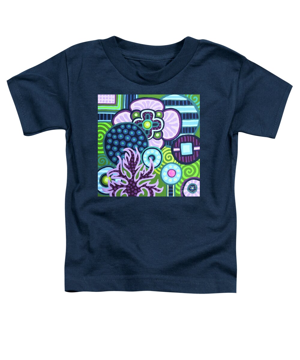 Floral Toddler T-Shirt featuring the painting Pop Botanical 11 by Amy E Fraser