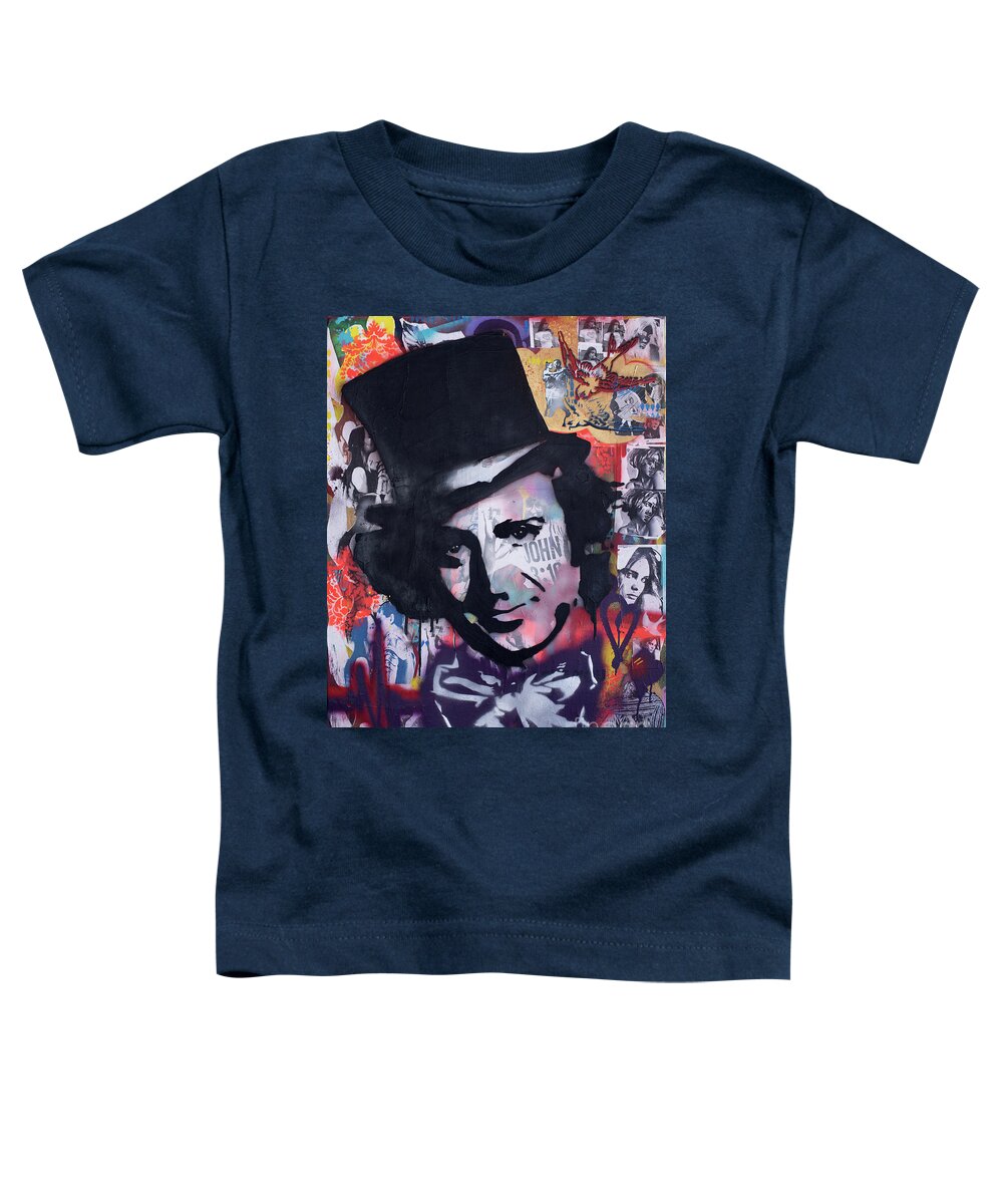 Top Hat Toddler T-Shirt featuring the mixed media Pure Imagination by SORROW Gallery
