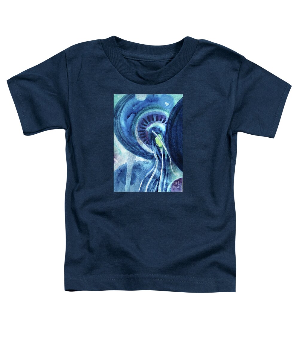 Paintings Toddler T-Shirt featuring the painting Sea Creature 3 by Kathy Braud