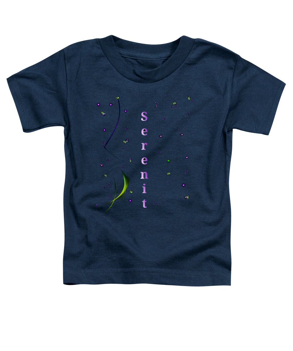 Serenity Toddler T-Shirt featuring the digital art Serenity Among The Stars by Rachel Hannah