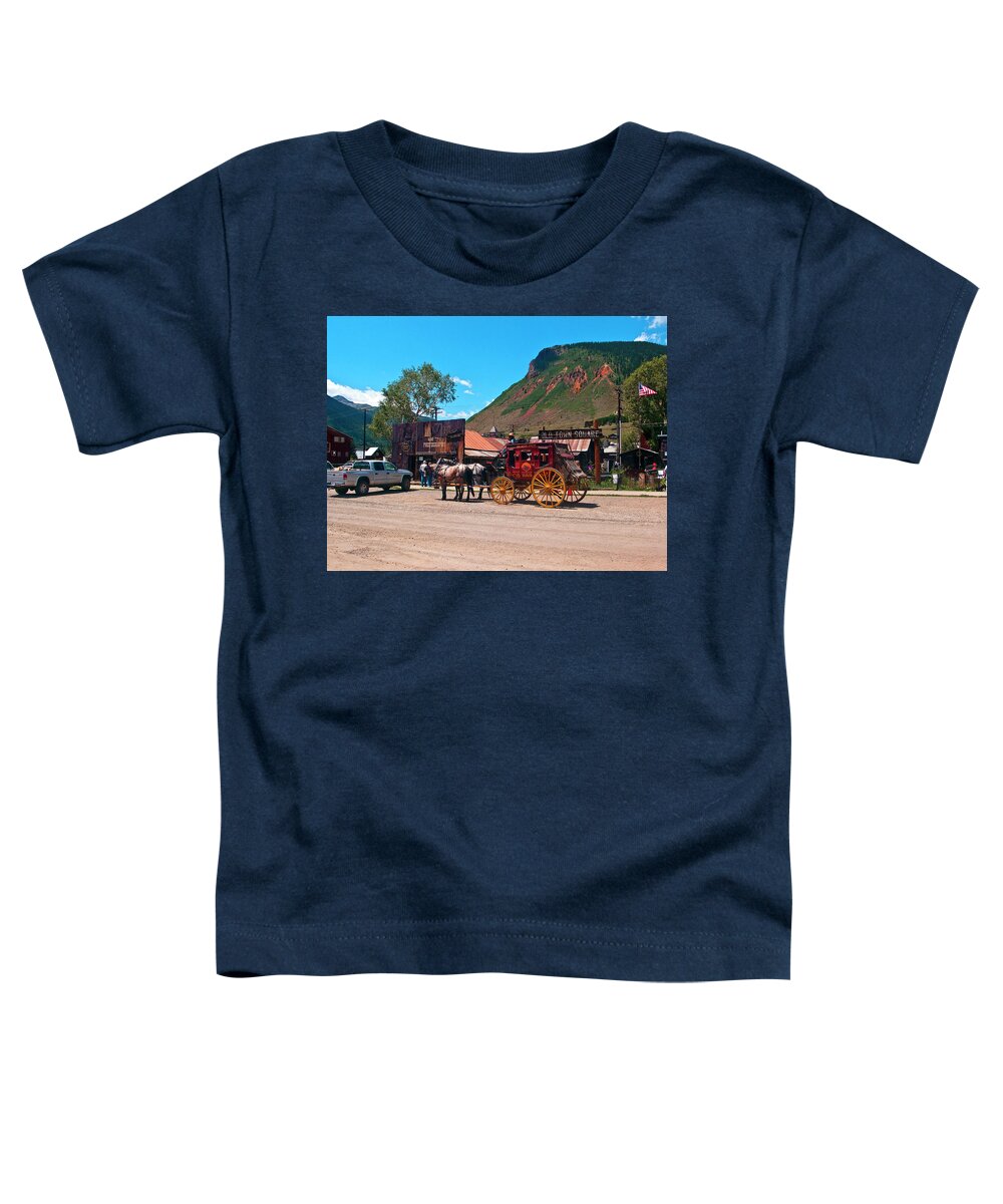 Estock Toddler T-Shirt featuring the digital art Silverton Colorado by Tola
