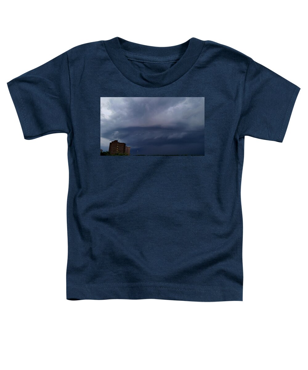 Weather Toddler T-Shirt featuring the photograph Storm Approaching the City by Ally White