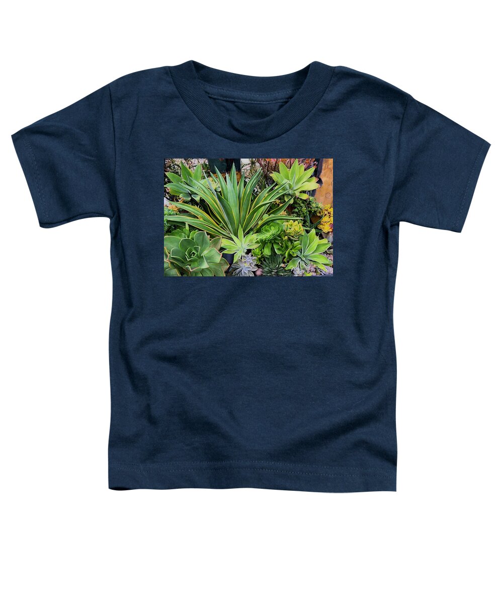 Brushstroke Toddler T-Shirt featuring the photograph Succulent Garden 2 by Jori Reijonen