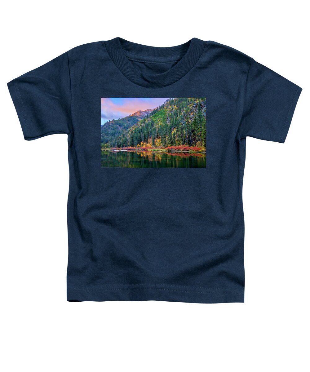 Sunrise In The Canyon Toddler T-Shirt featuring the photograph Sunrise in the canyon by Lynn Hopwood