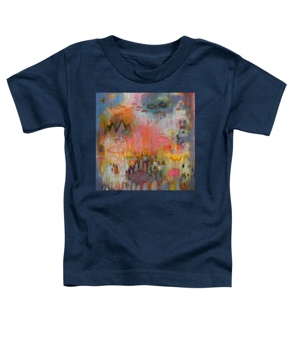 Ocean Toddler T-Shirt featuring the painting Underwater Sunrise by Janet Zoya