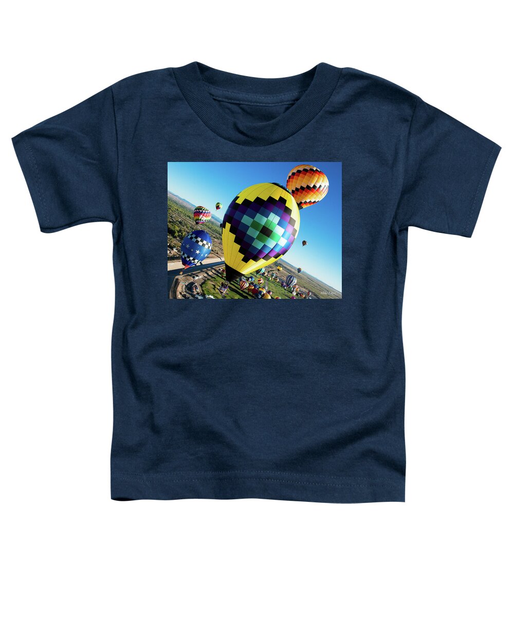 Albuquerque Toddler T-Shirt featuring the photograph Up, Up, and Away by Mike Long