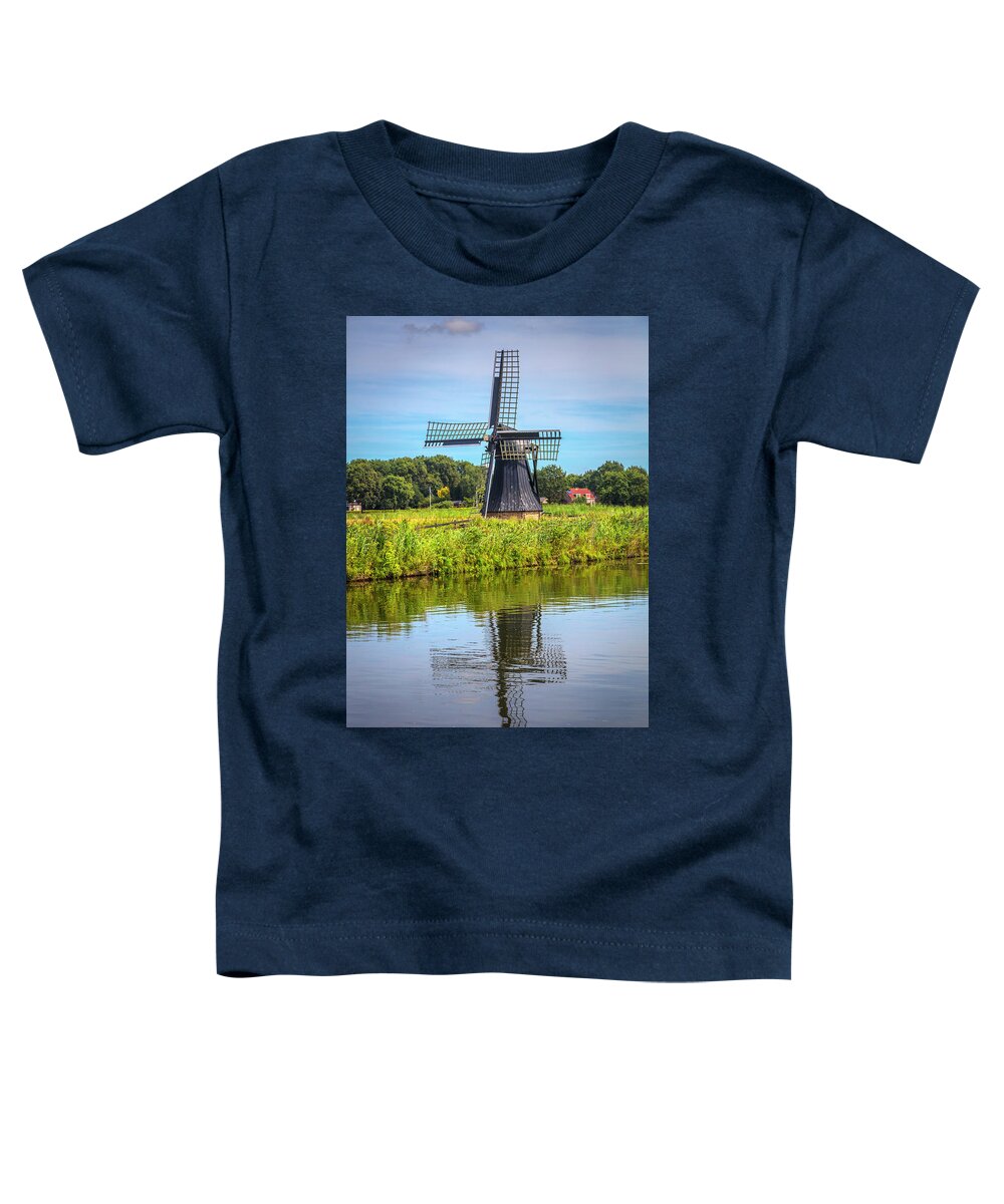 Barns Toddler T-Shirt featuring the photograph Windmill in the Morning by Debra and Dave Vanderlaan