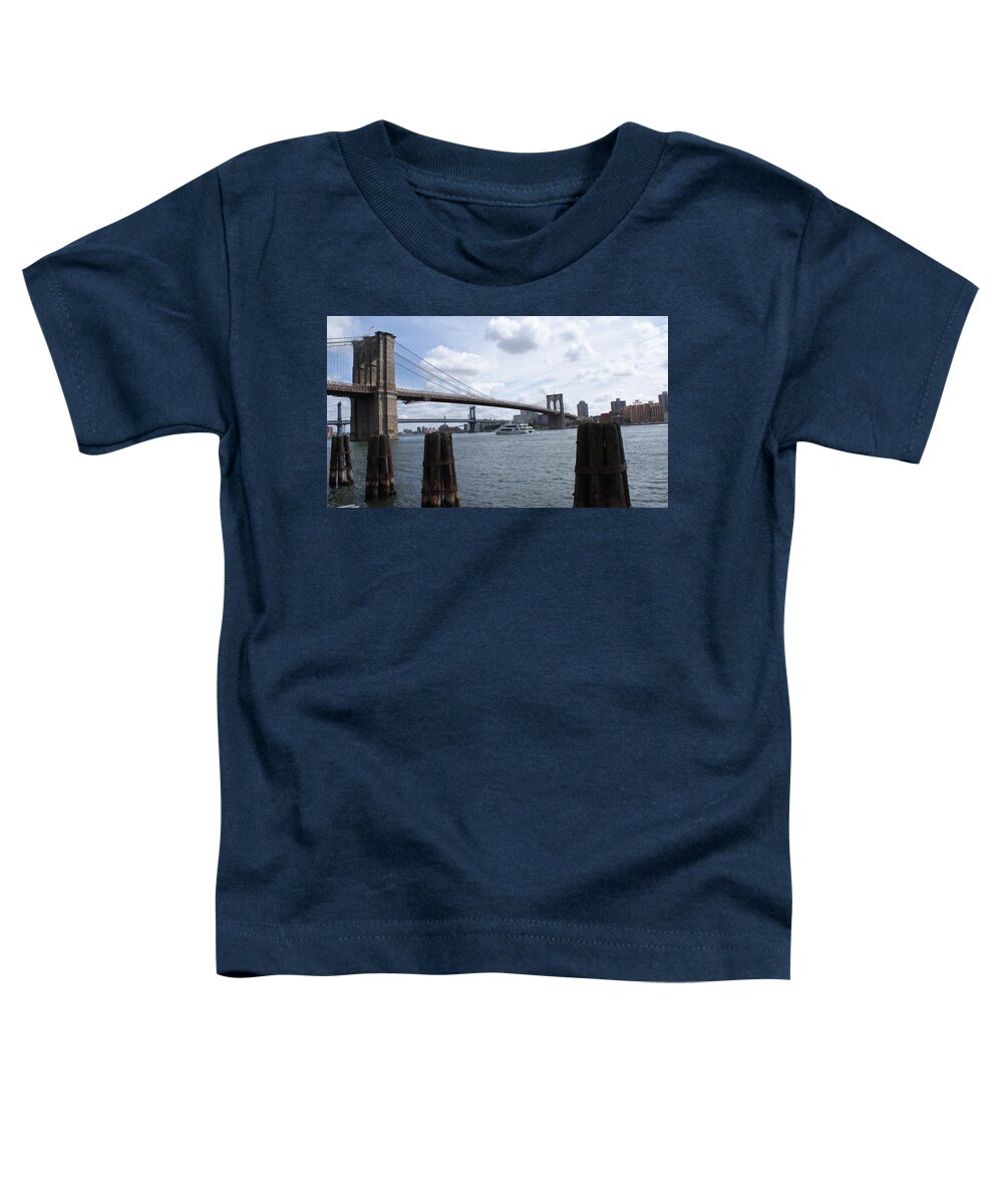 Brooklyn Bridge Toddler T-Shirt featuring the photograph Brooklyn Bridge #1 by Nicholas Small
