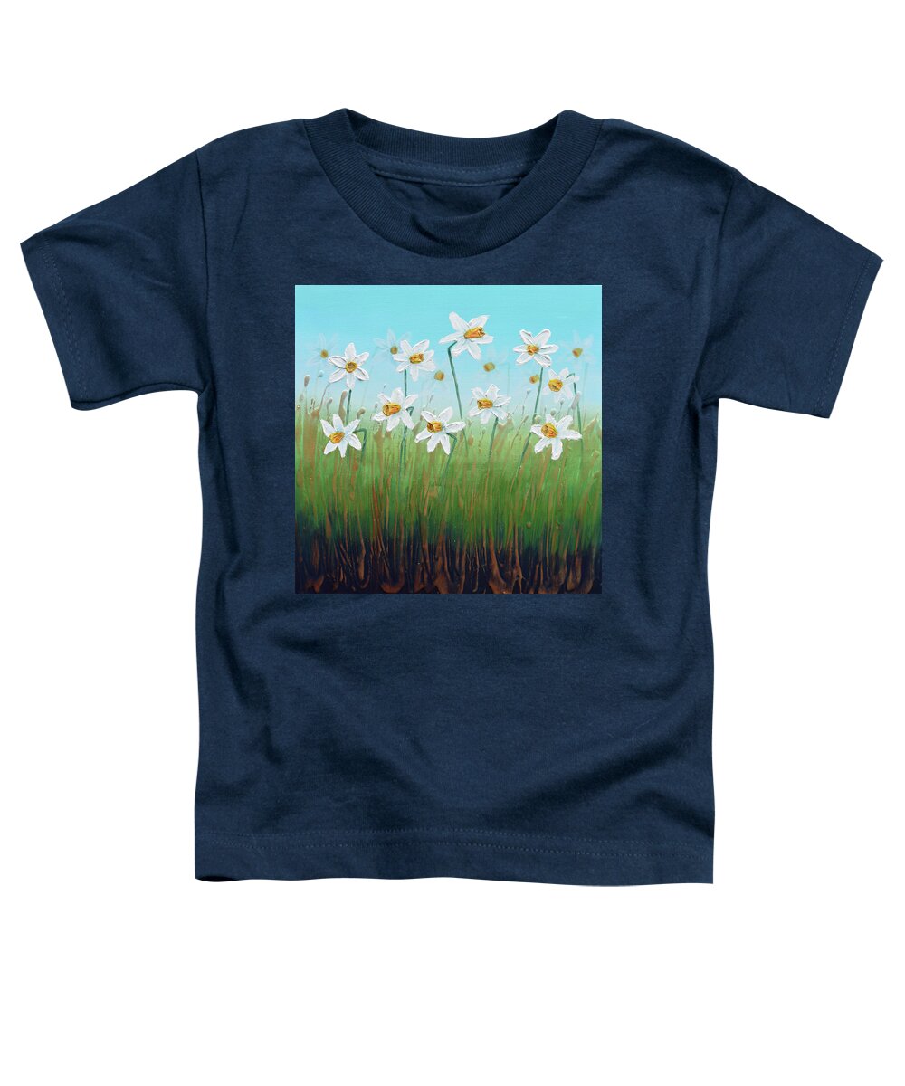 Daffodils Toddler T-Shirt featuring the painting Daffodils by Amanda Dagg