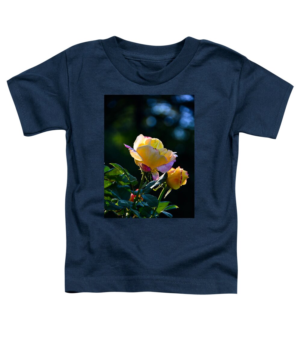 International Rose Test Garden Toddler T-Shirt featuring the photograph Two Roses #1 by Alex Vishnevsky