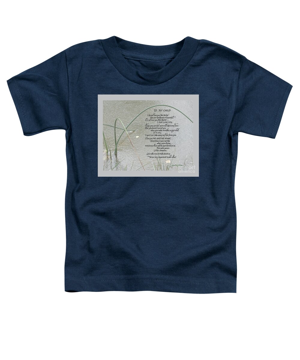 Child Toddler T-Shirt featuring the digital art Unconditional Love for Child #1 by Jacqueline Shuler