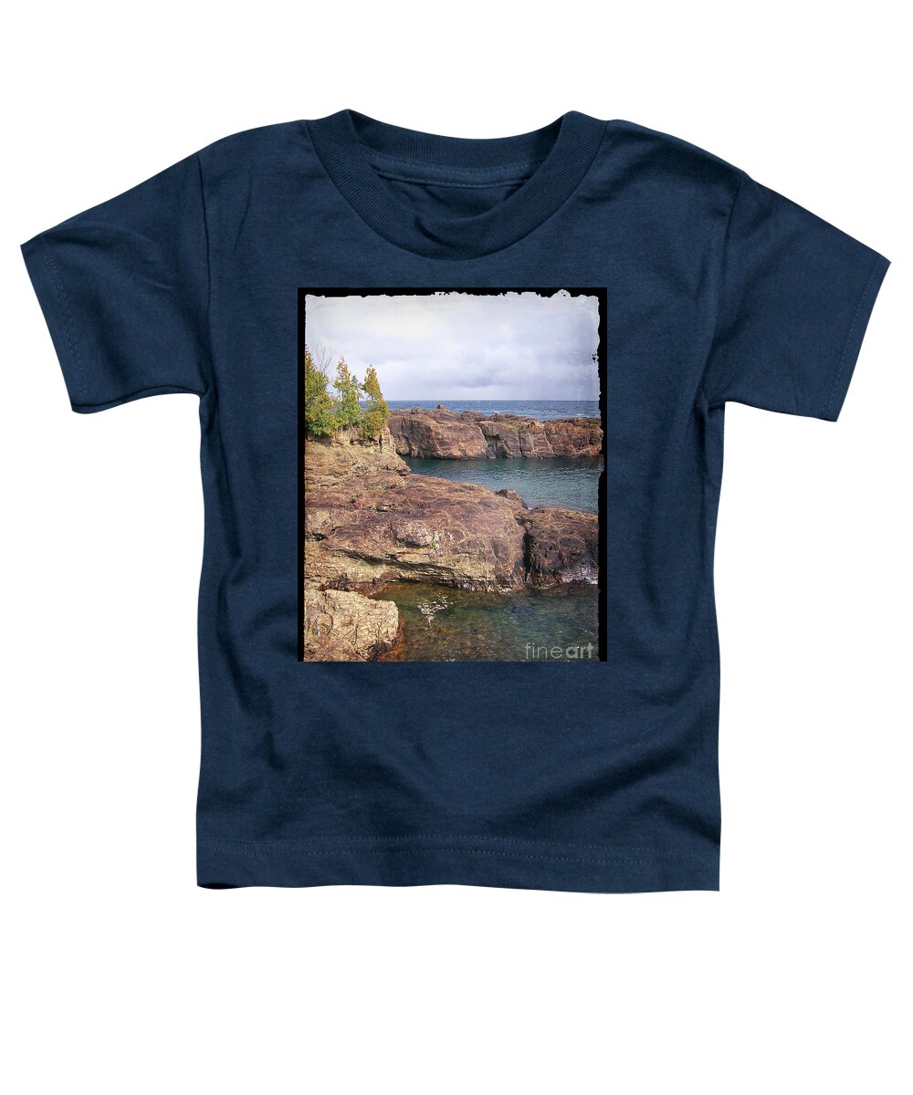 Grunge Toddler T-Shirt featuring the photograph Vintage Lake Superior by Phil Perkins