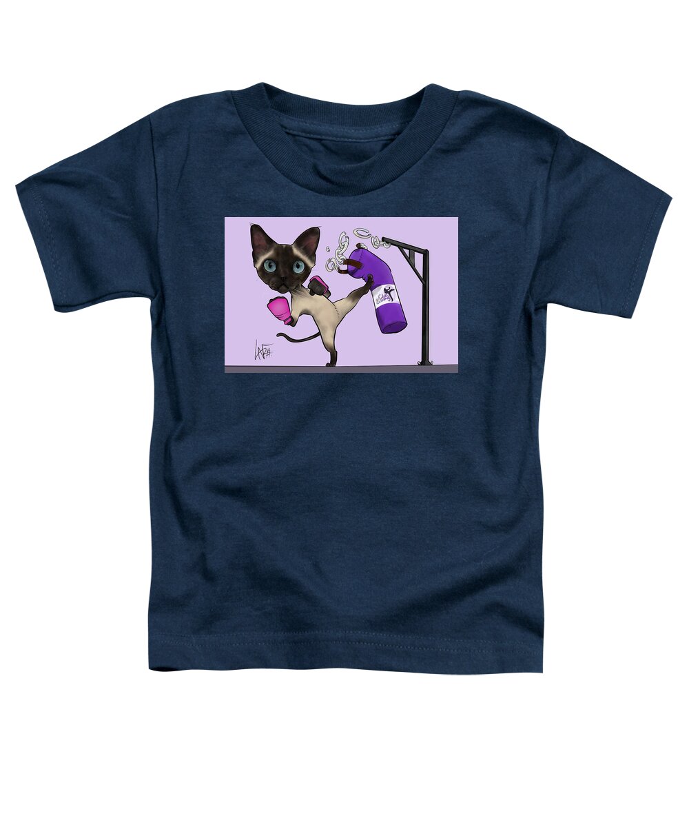 5987 Toddler T-Shirt featuring the drawing 5987 Lechten by Canine Caricatures By John LaFree
